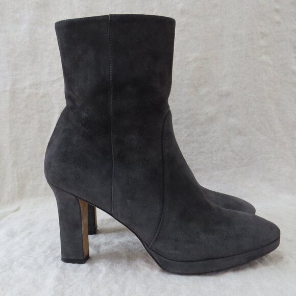 Stuart Weitzman Suede Leather Boots SIZE 8 Gray - Picture 4 of 13